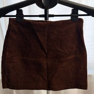 Forever 21 Brown Corduroy Mini Skirt – Size Small